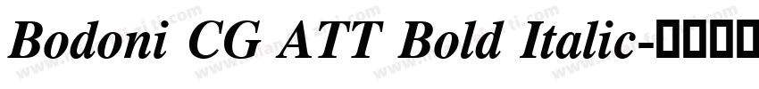Bodoni CG ATT Bold Italic字体转换